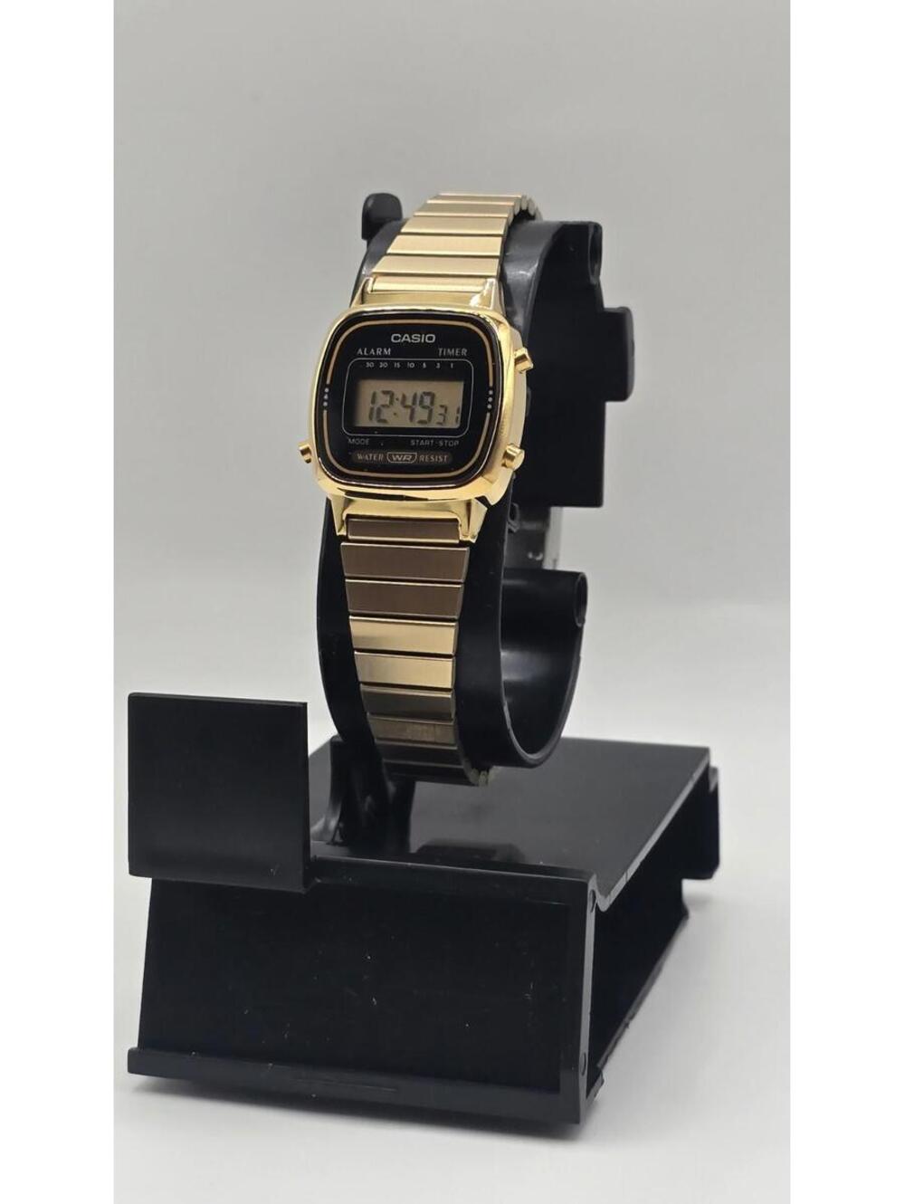 Casio Standard Gold Tone Black Dial Women's Watch LA670WGA-1